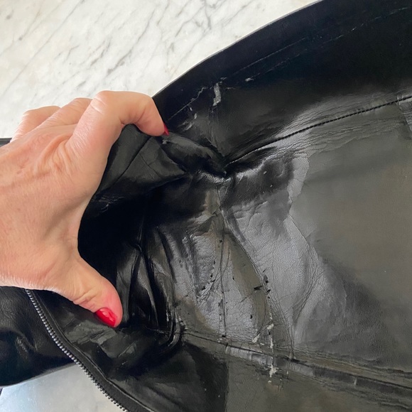 Size 8.5 Black Leather Square Toe Nine West Boots - Picture 12 of 14